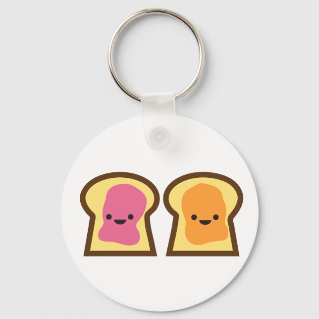 Peanut Butter Jelly Time! Keychain (Front)