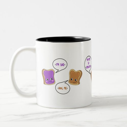 Peanut Butter Jelly Time Two_Tone Coffee Mug