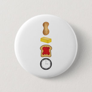 Peanut Butter Jelly Time Vertical Pinback Button
