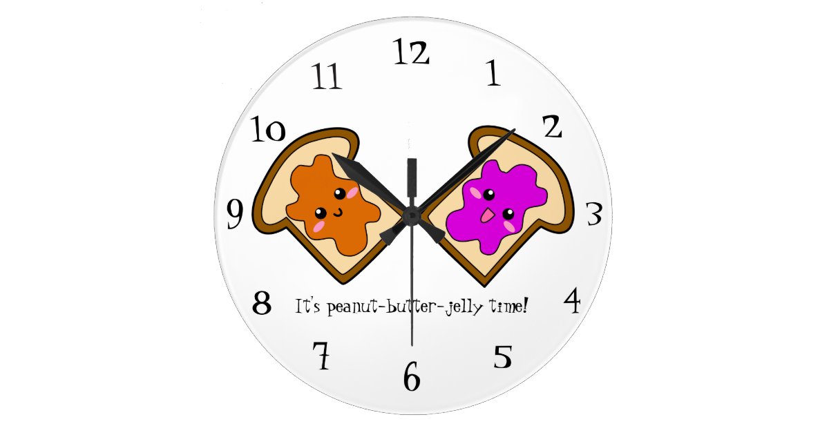Peanutbutterjelly Time Wall Clock