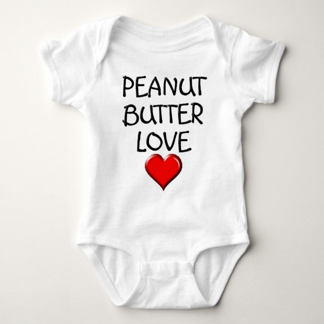 Peanut Butter Love Baby Bodysuit (Front)