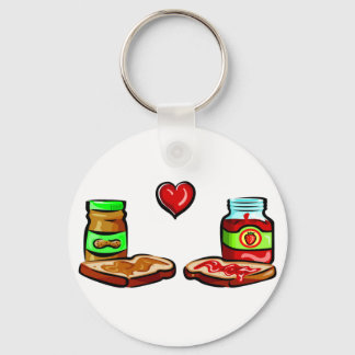Peanut Butter Loves Jelly Keychain