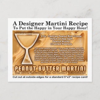 Peanut Butter Martini Recipe Postcard