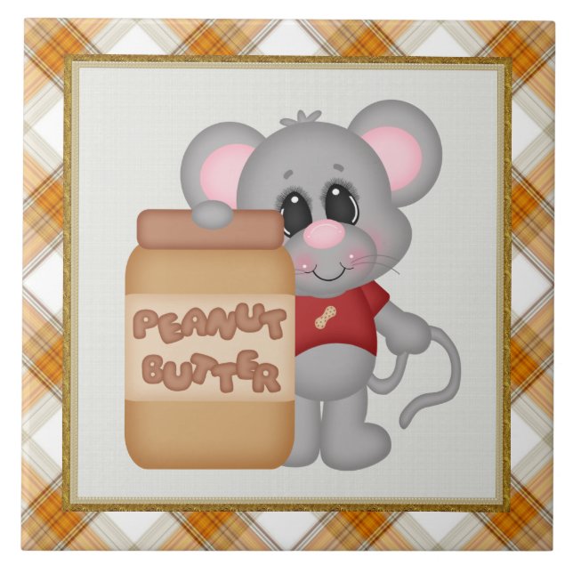 Peanut Butter Mouse kitchen tile (Front)