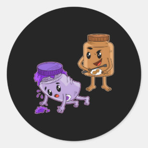 Peanut Butter Peanut Butter Jelly Classic Round Sticker