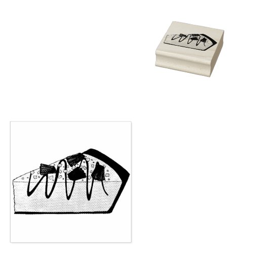 Peanut Butter Pie Slice Dessert Bake Sale Bakery Rubber Stamp