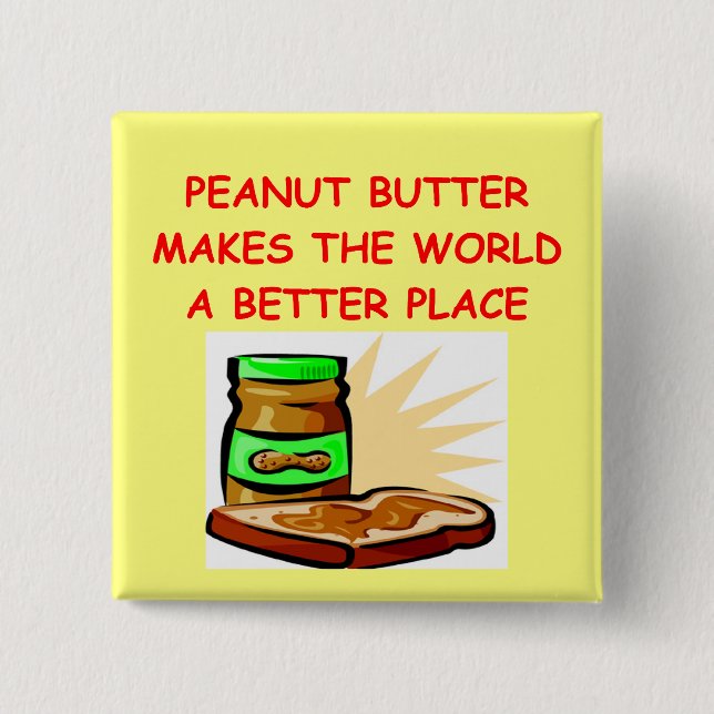 peanut butter pinback button (Front)
