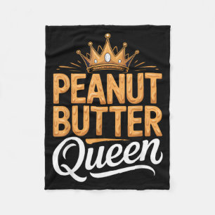 Peanut Butter Queen Princess PB and J Royalty Fleece Blanket
