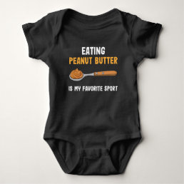 Peanut Butter Spoon Breakfast Favorite Sport Food Baby Bodysuit