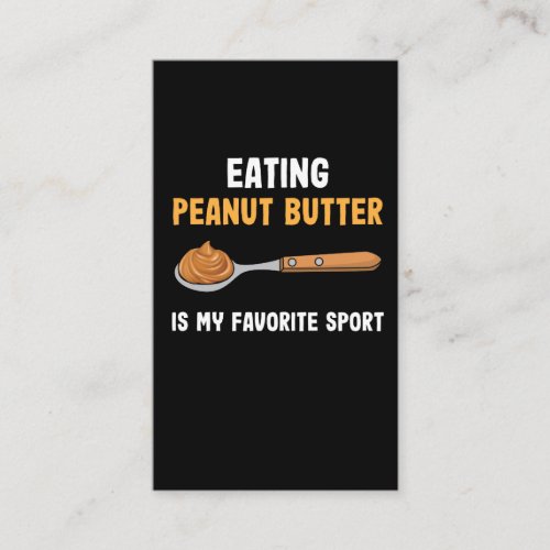 Peanut Butter Spoon Breakfast Favorite Sport Food Business Card