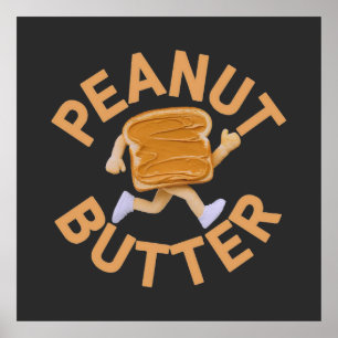 Peanut Butter Vibes Funny & Cute Design Poster