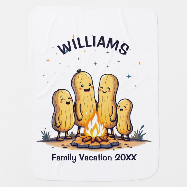 Peanut Campfire Baby Blanket (Front)