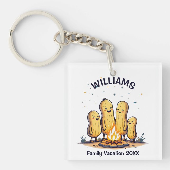 Peanut Campfire Keychain (Front)