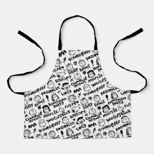 Peanut Characters Graffiti Pattern Apron