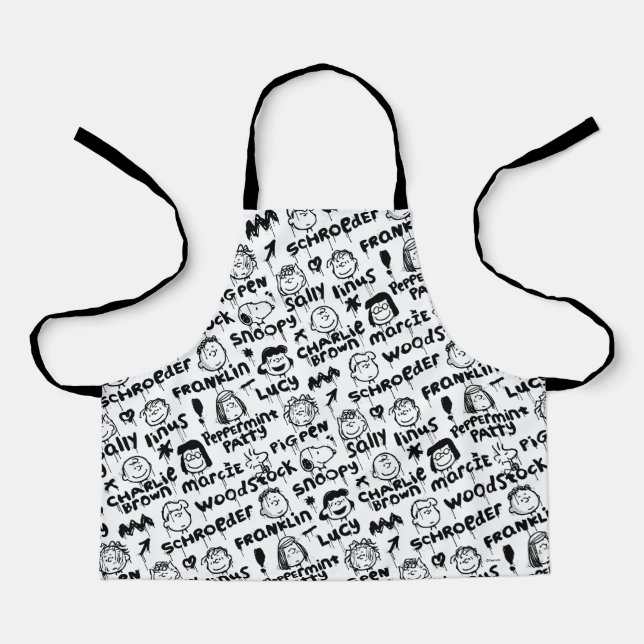 Peanut Characters Graffiti Pattern Apron (Front)