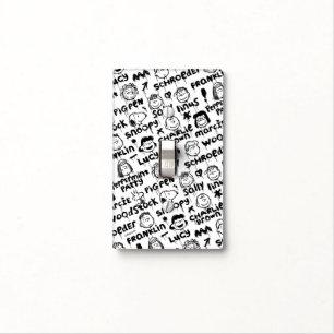 Peanut Characters Graffiti Pattern Light Switch Cover