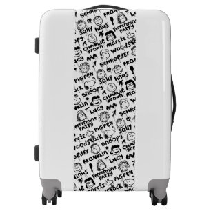Peanut Characters Graffiti Pattern Luggage