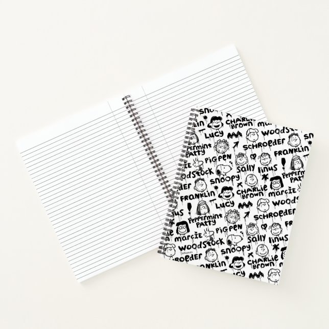 Peanut Characters Graffiti Pattern Notebook (Inside)
