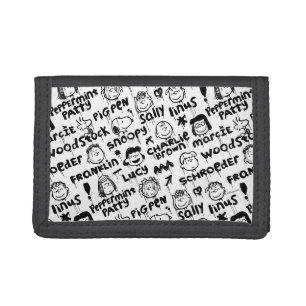 Peanut Characters Graffiti Pattern Tri-fold Wallet