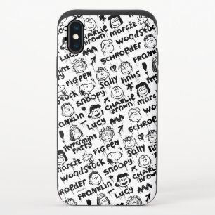 Peanut Characters Graffiti Pattern iPhone X Slider Case