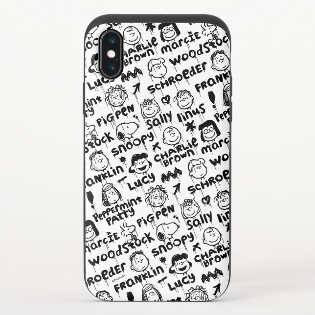 Peanut Characters Graffiti Pattern Uncommon iPhone Case (Back)