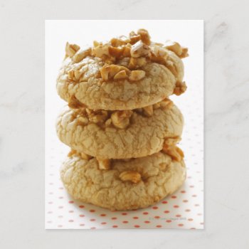 Peanut Cookies In A Pile Postcard by prophoto at Zazzle