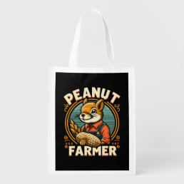 Peanut Farmer - Retro Squirl Grocery Bag