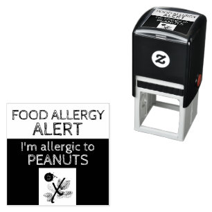 Peanut Food Allergy Alert Self-inking Stamp
