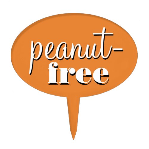 Peanut Free Allergy Safe Culinary Sign Cake Topper