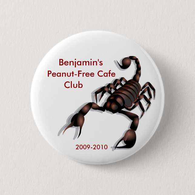 Peanut-Free Cafe Club Button (Front)