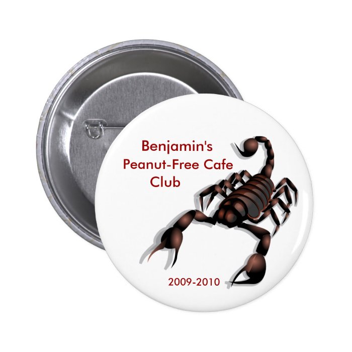 Peanut Free Cafe Club Buttons