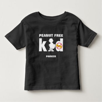 Peanut Free Kid Super Boy Food Allergy Alert Shirt by LilAllergyAdvocates at Zazzle