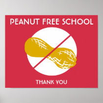 Peanut Free School Sign for School or Daycare