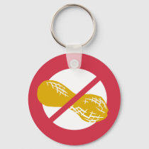 Peanut Free Symbol Red No Peanuts Allergy Kids Keychain