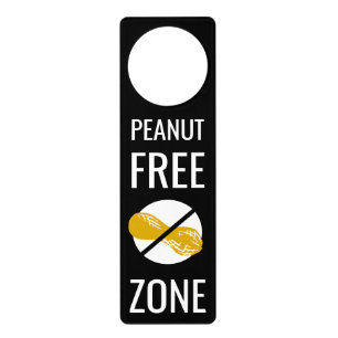 Peanut Free Zone Sign No Peanuts Allowed