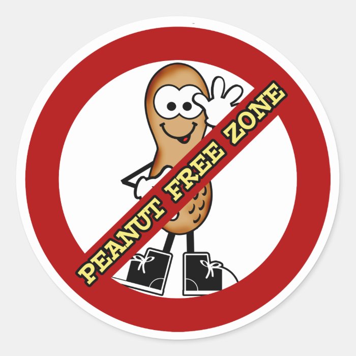 Peanut Free Zone Sticker