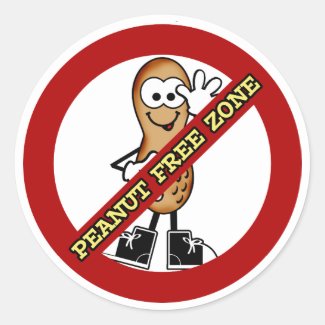 Peanut Free Zone Sticker
