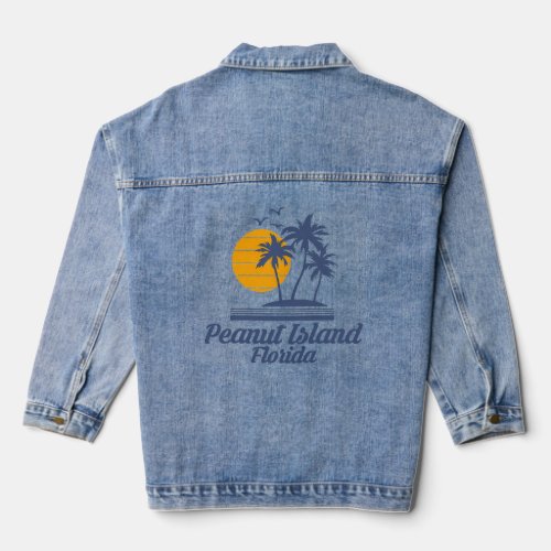 Peanut Island Florida Fl City Beach  Denim Jacket