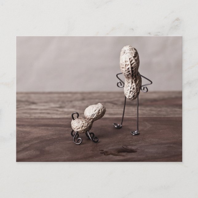 Peanut Man and Dog Postcard (Front)