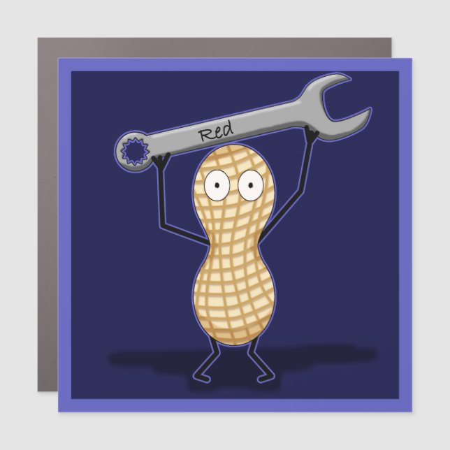 Peanut Mechanic Car Magnet (Front)