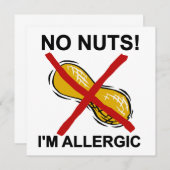 Peanut NO Nuts I'm Allergic (Front/Back)