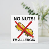 Peanut NO Nuts I'm Allergic (Standing Front)