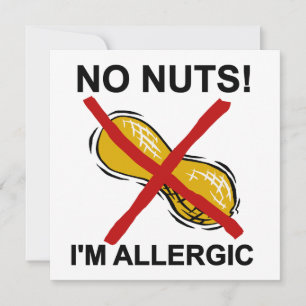 Peanut NO Nuts I'm Allergic
