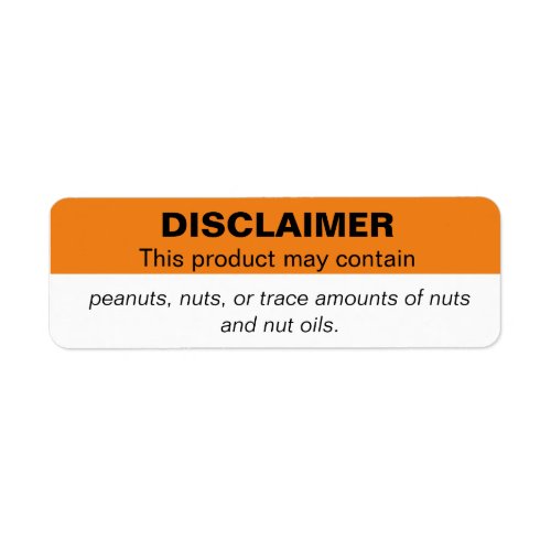 PeanutNut Disclaimer Vending Label Sticker