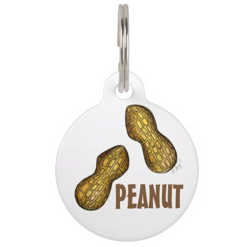 Peanut Personalized Ballpark Peanuts Nuts Foodie Pet ID Tag