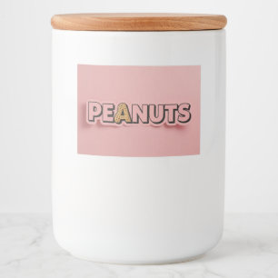 Peanut, Sticker for Food Container, by Natasha Us 