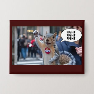 Peanut the Squirrel Funny Conservative Christmas Button
