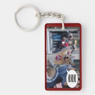 Peanut the Squirrel Funny Conservative MAGA Keychain