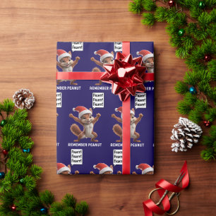 Peanut the Squirrel Justice MAGA Christmas Wrapping Paper