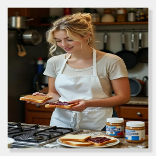 Peanutbutter and Jelly Sandwich Custom Foam Board